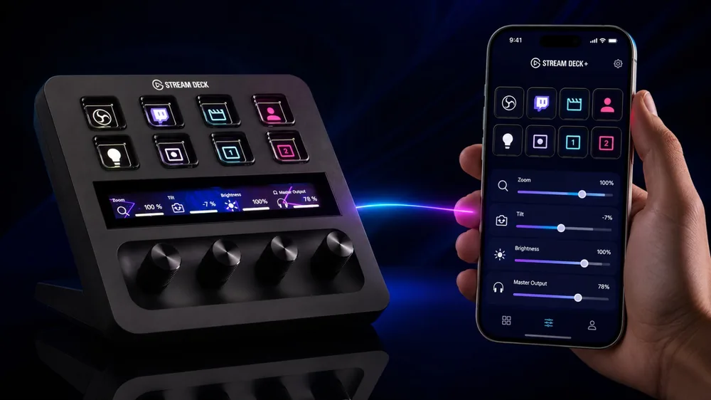 Stream Deck de pilotage relié à l'app smartphone BoxStudio